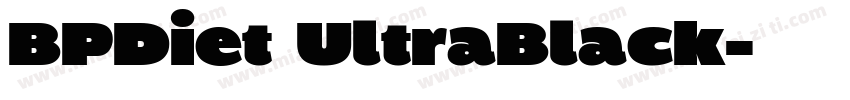 BPDiet UltraBlack字体转换